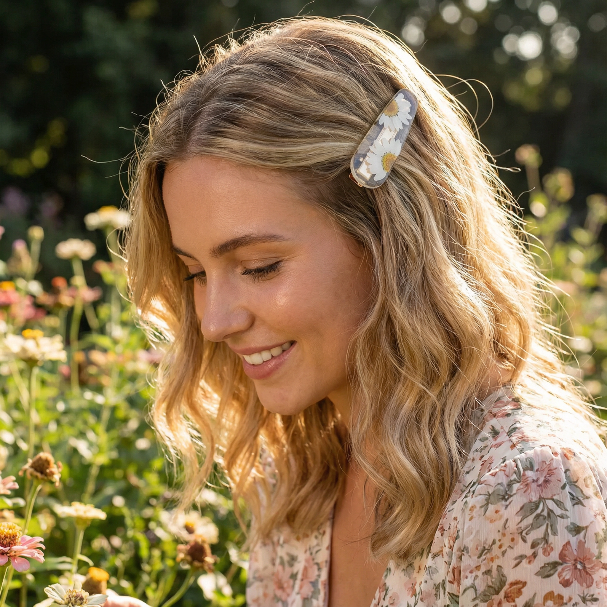 Flower Hair Clip - Real Pressed Flowers