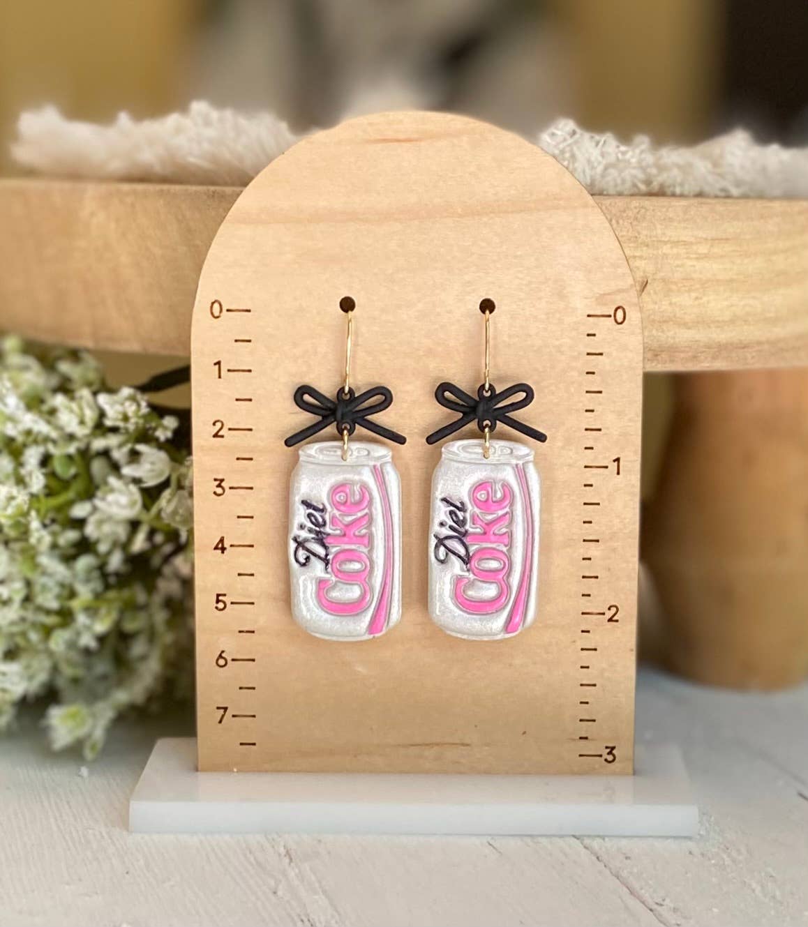 Diet Coke and Bow Earrings 