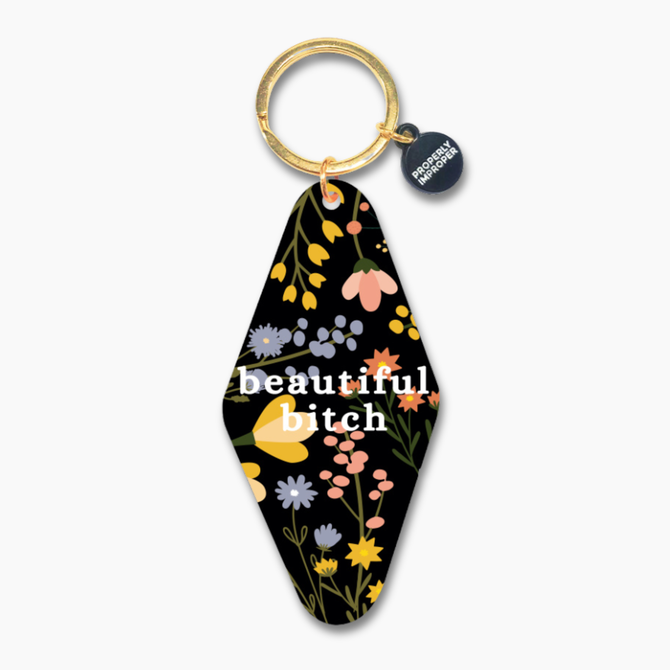 Beautiful Bitch Printed Keychain