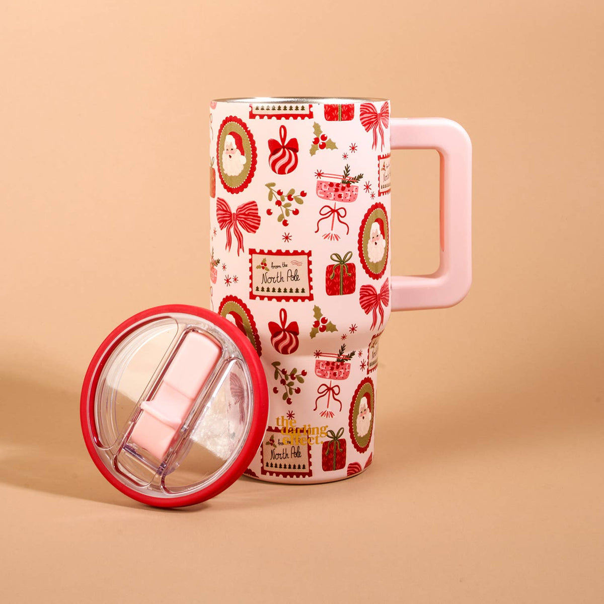 20 oz Lifestyle Flip Straw Tumbler-Mistletoe Magic