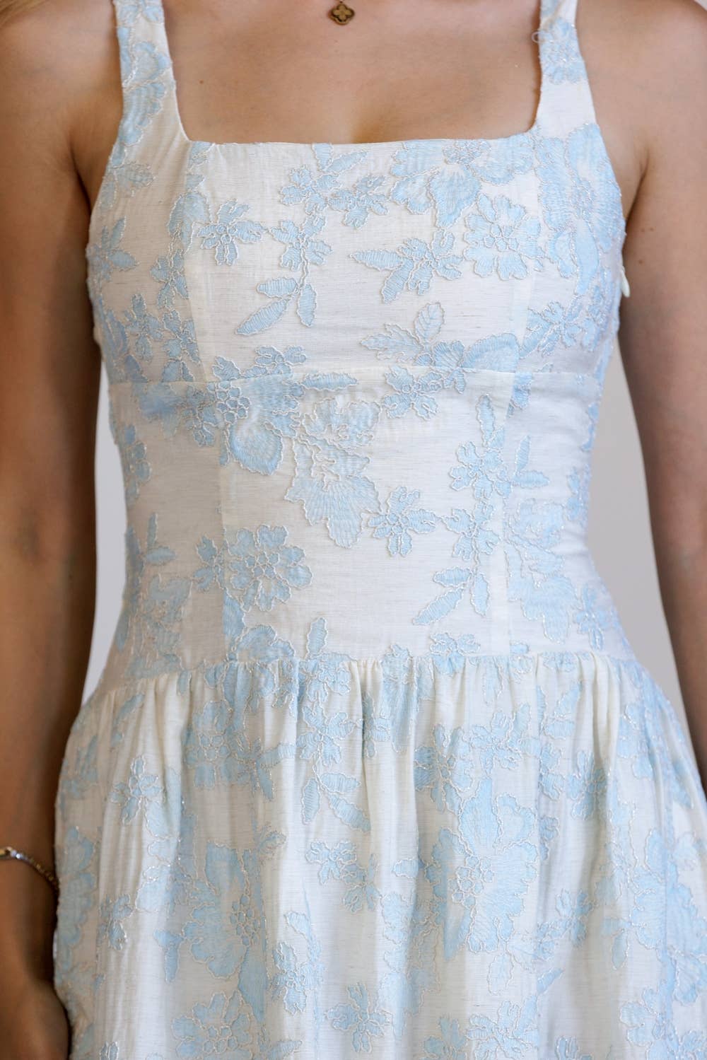 Floral Jacquard Midi Dress
