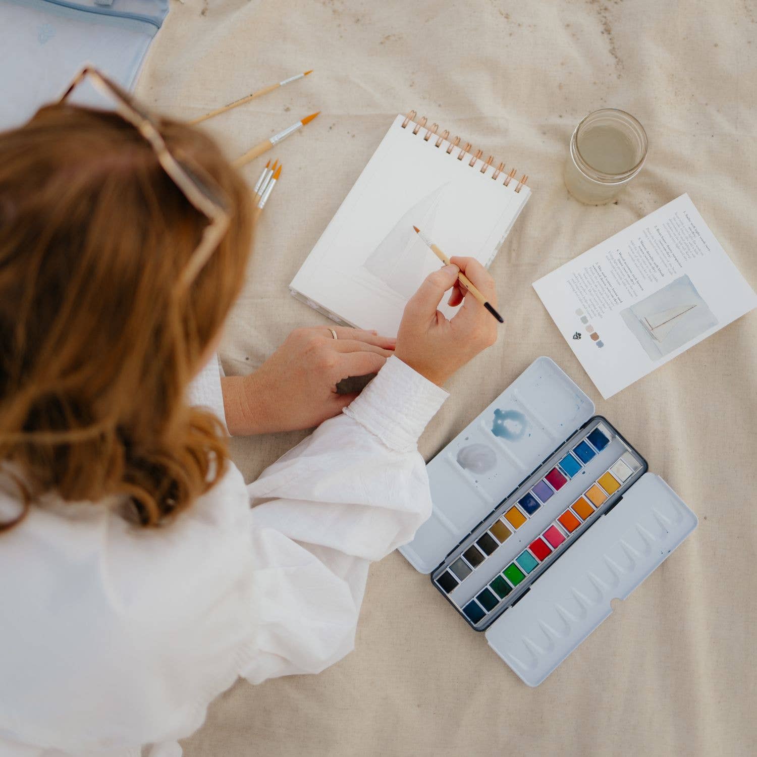Coastal watercolor workbook