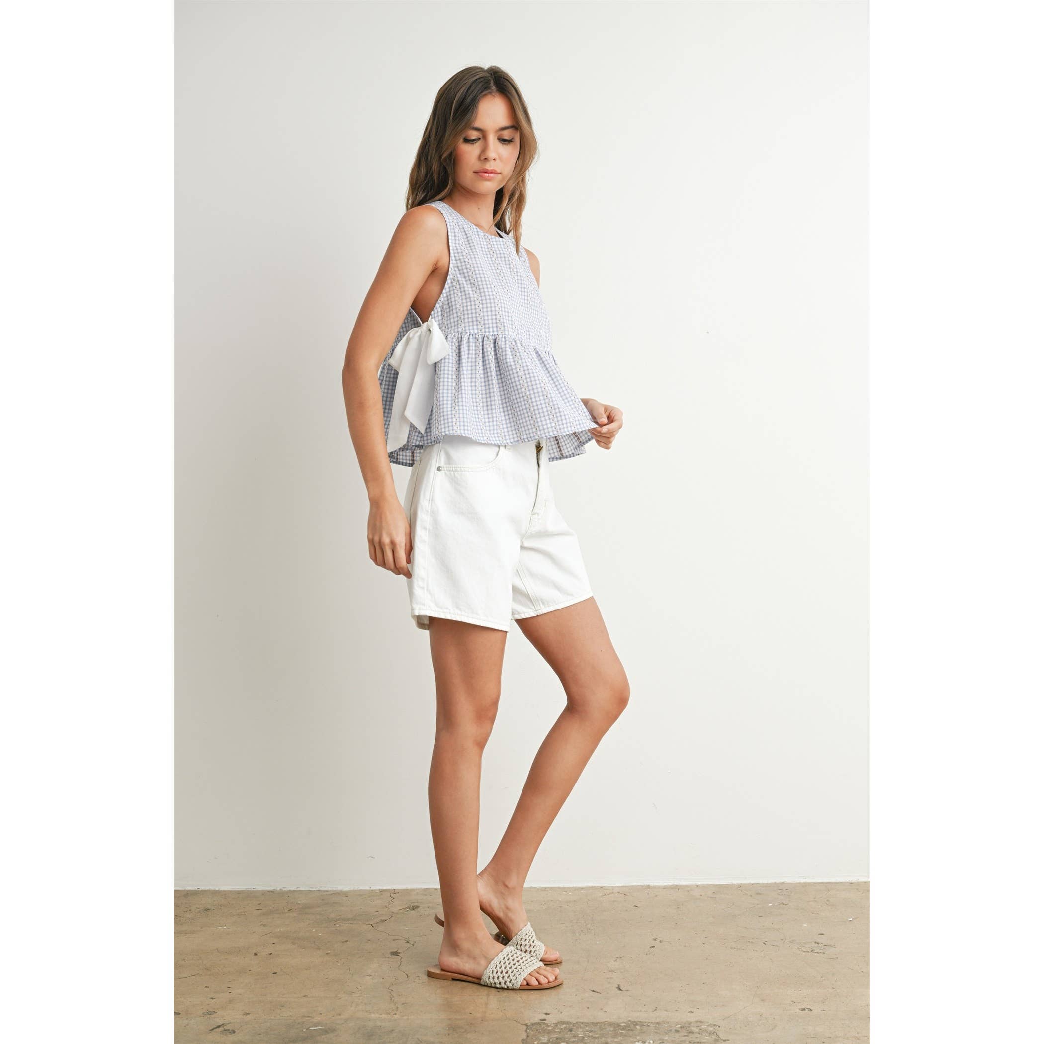Sky Meadow Peplum Top