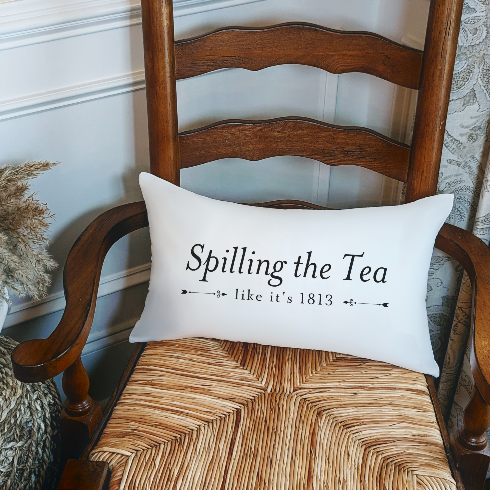 Spilling the Tea like it's 1813 Accent Throw Pillow