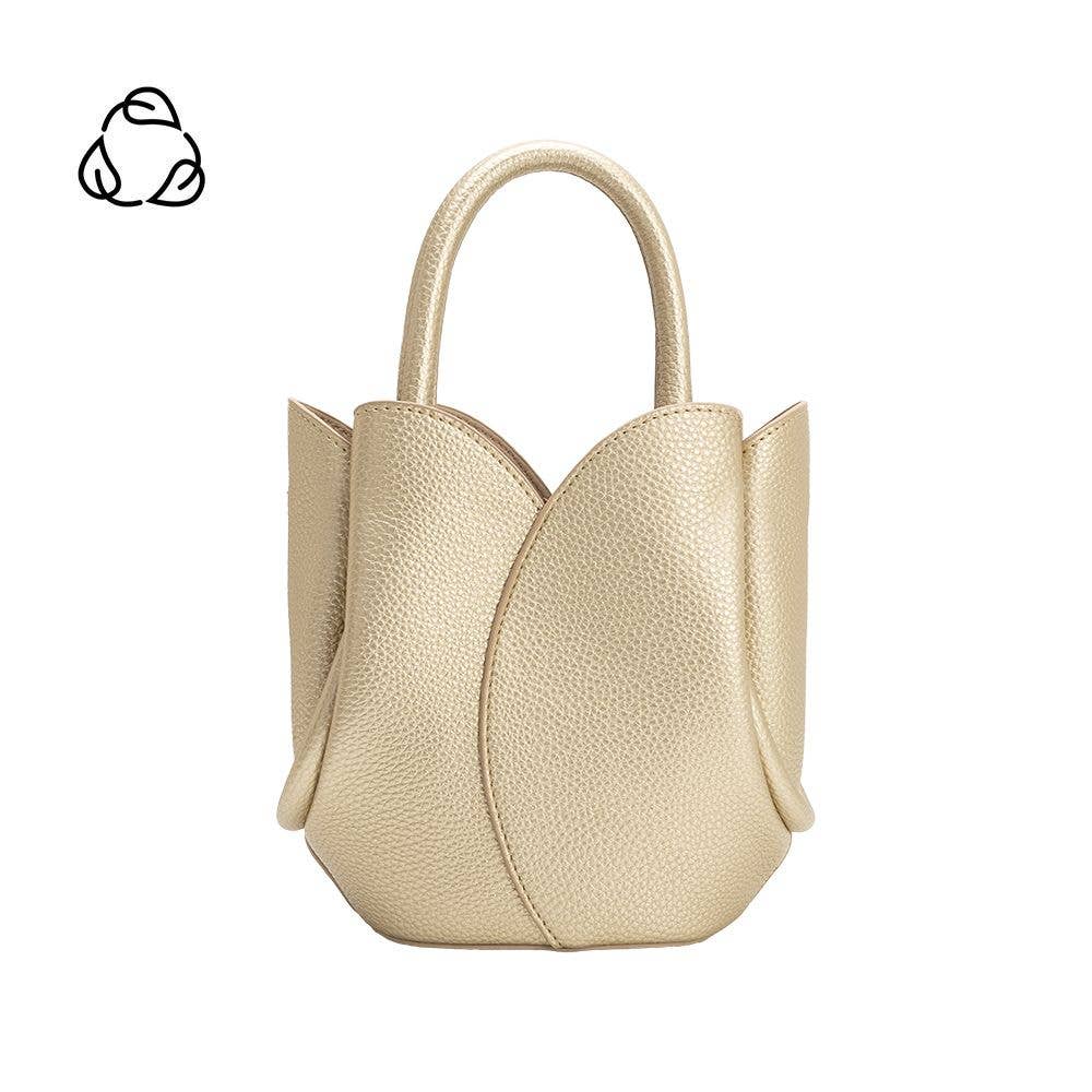 Tulip Mini Metallic Gold Vegan Bag