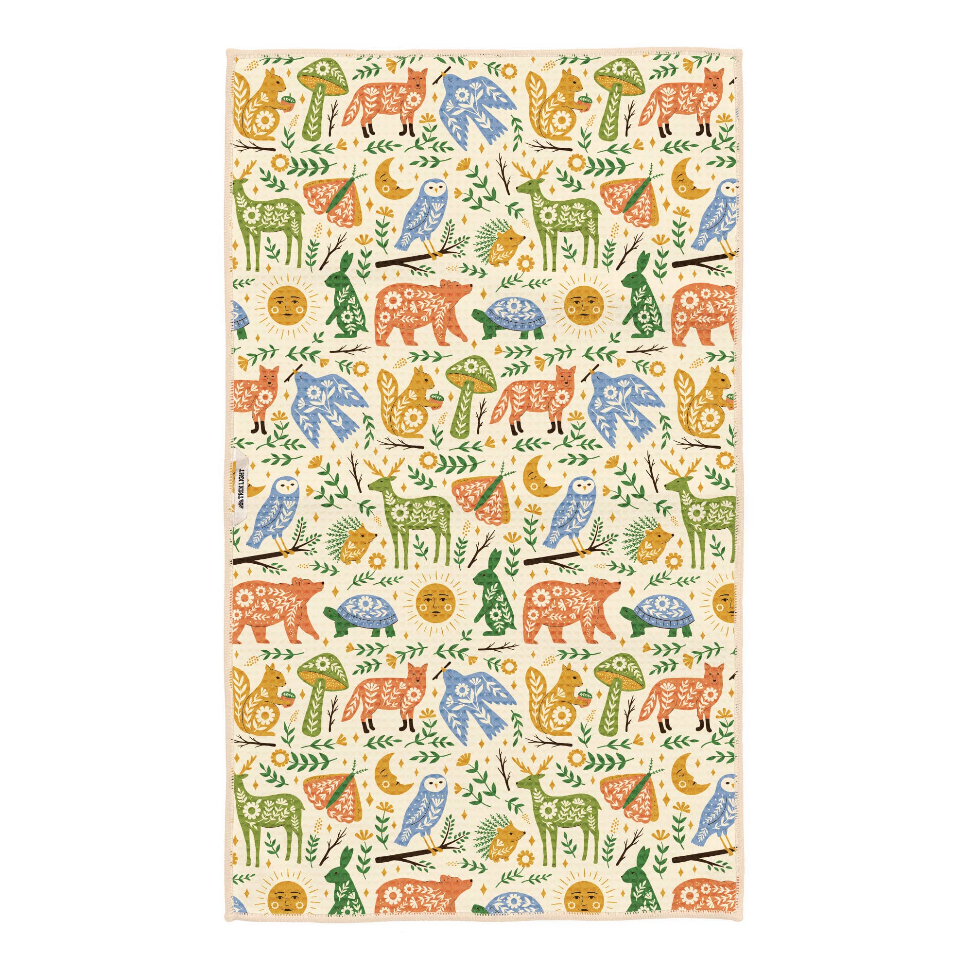 Kitchen Tea Towel Quick Dry | Woodland Friends Animals Print