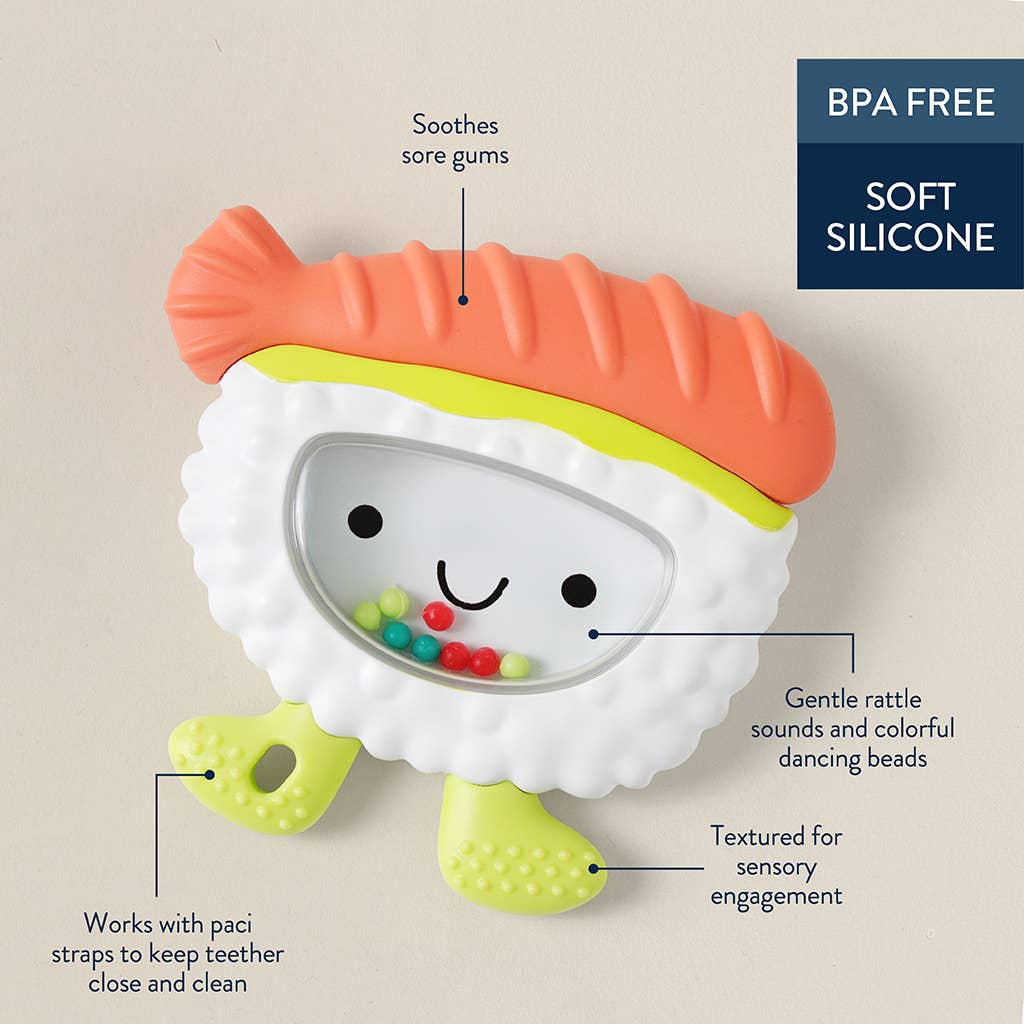 Sweetie Shake Plus™ - Teething + Rattle Toy - Tumbler, Croissant, or Sushi