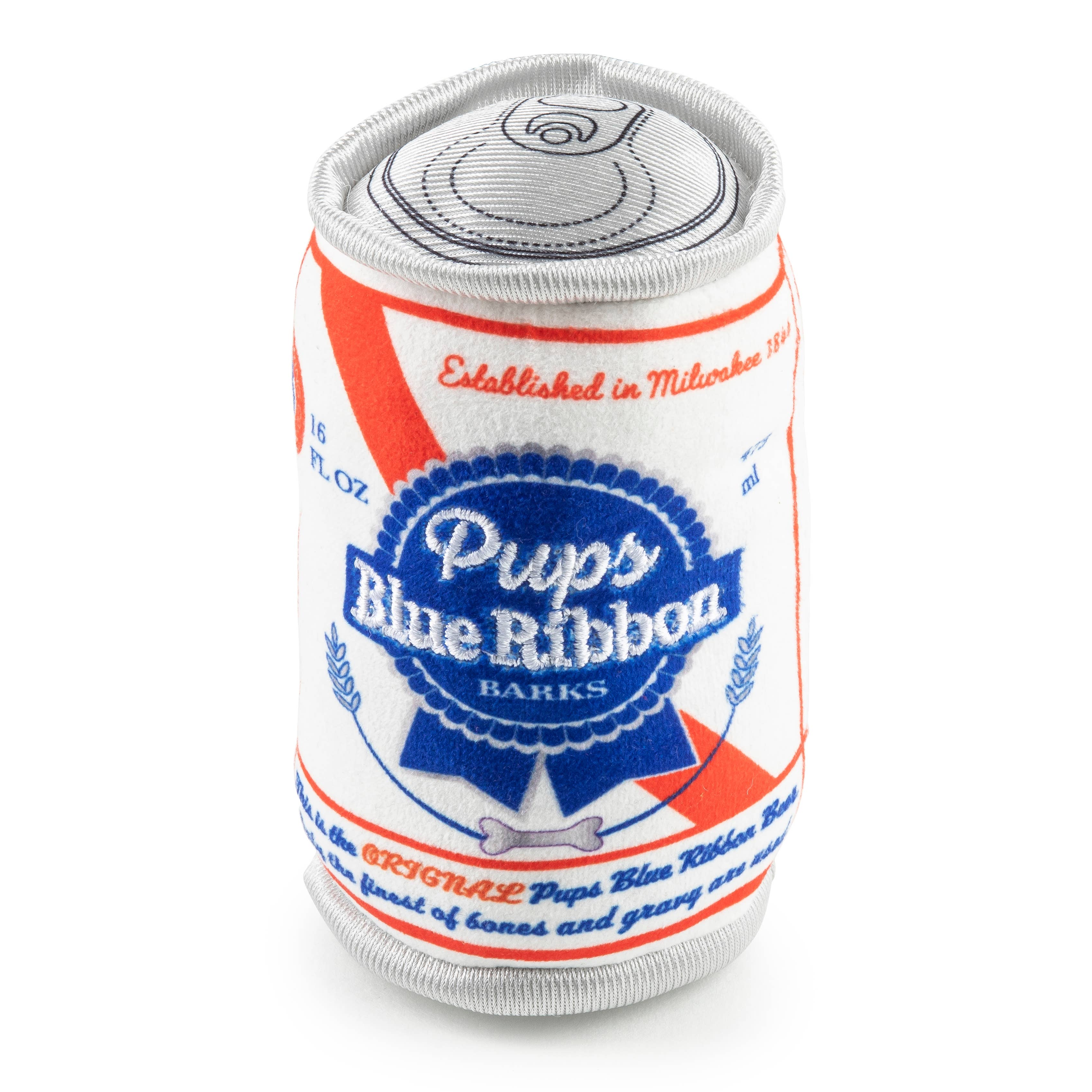 Pups Blue Ribbon Can  | Squeaker Dog Toy