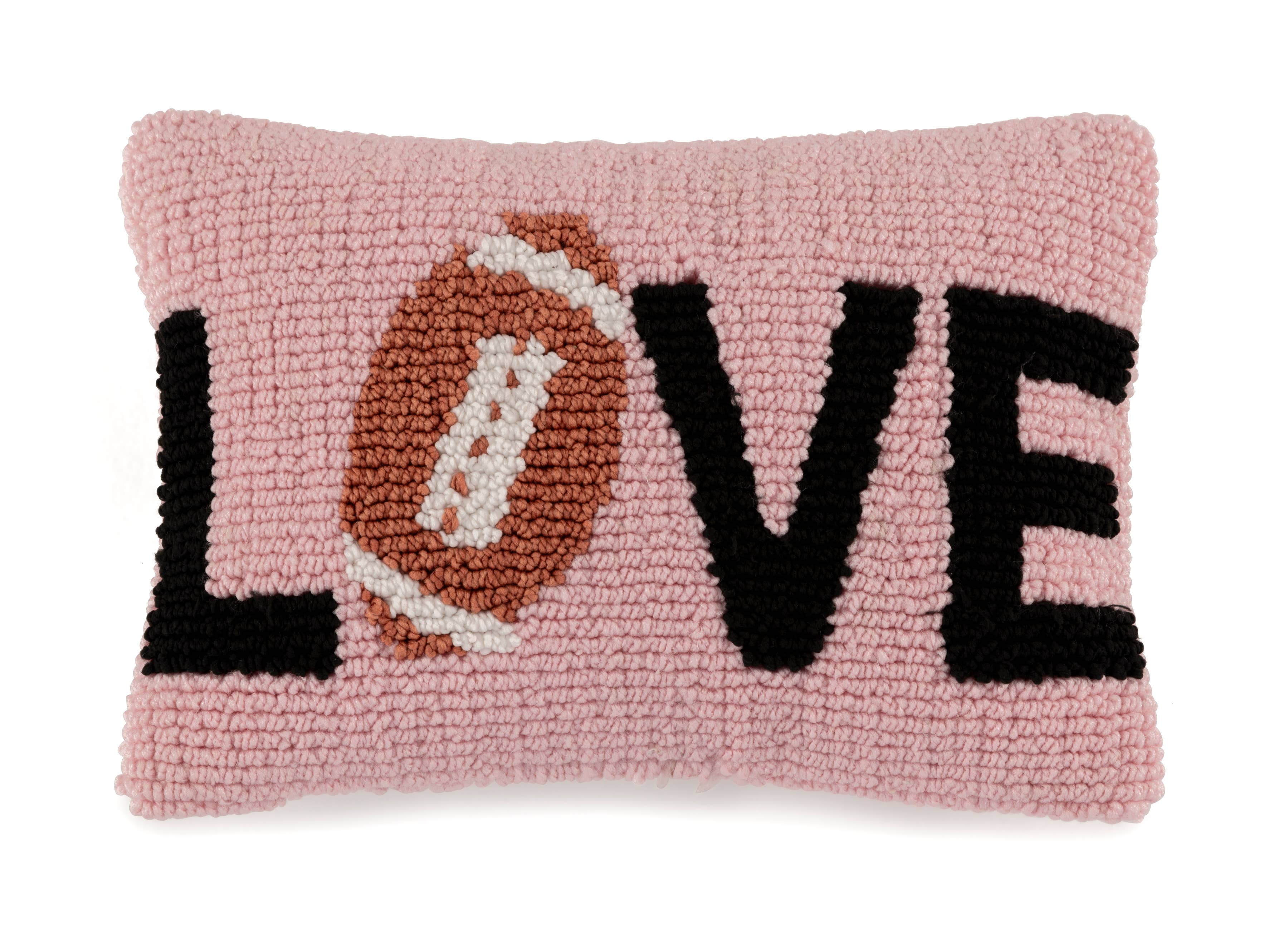 "Love" Football Pillow