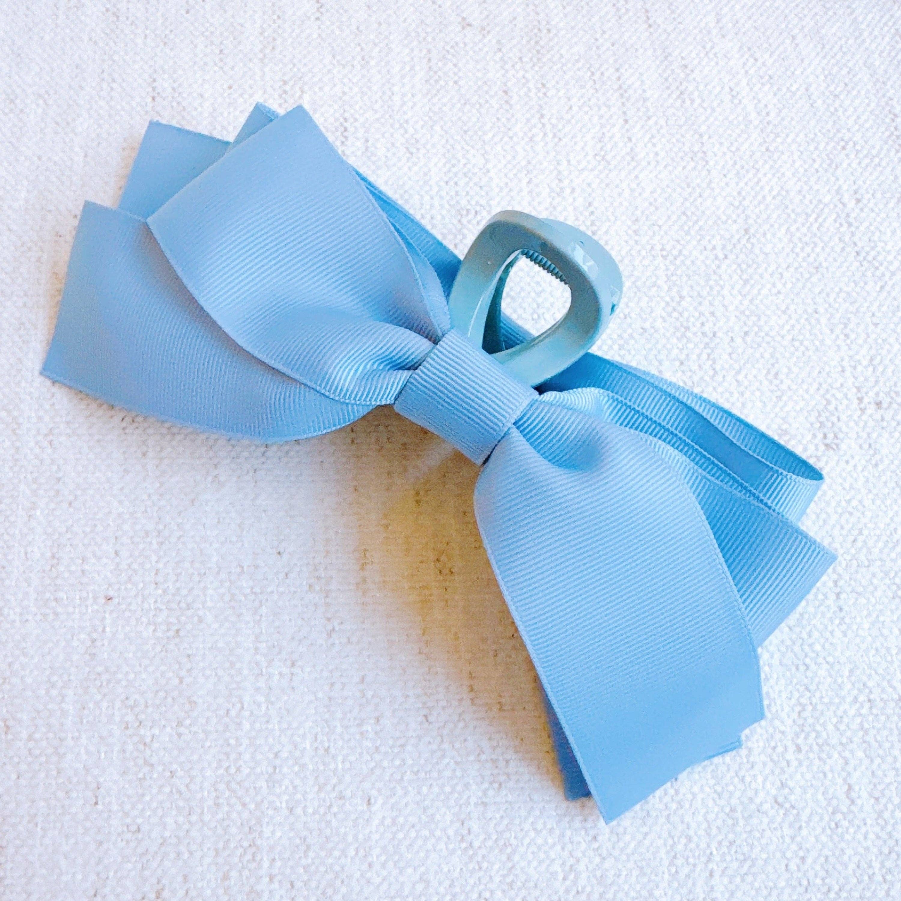Gross Grain Bow Hair Claw - Black, Pink, Cream, or Blue