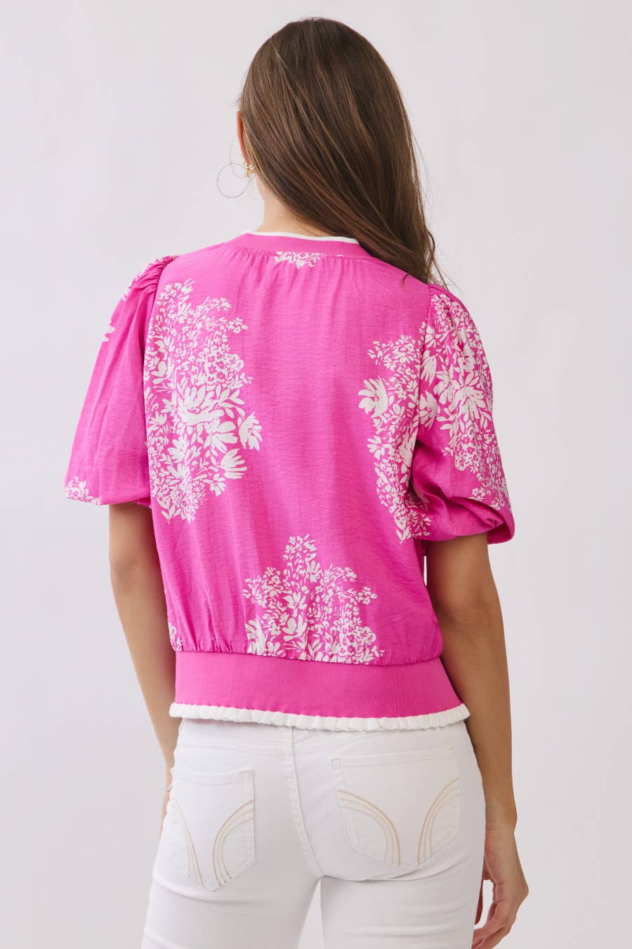 Floral Printed Textured Top
