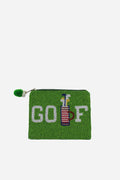 Golf Beaded Coin Pouch
