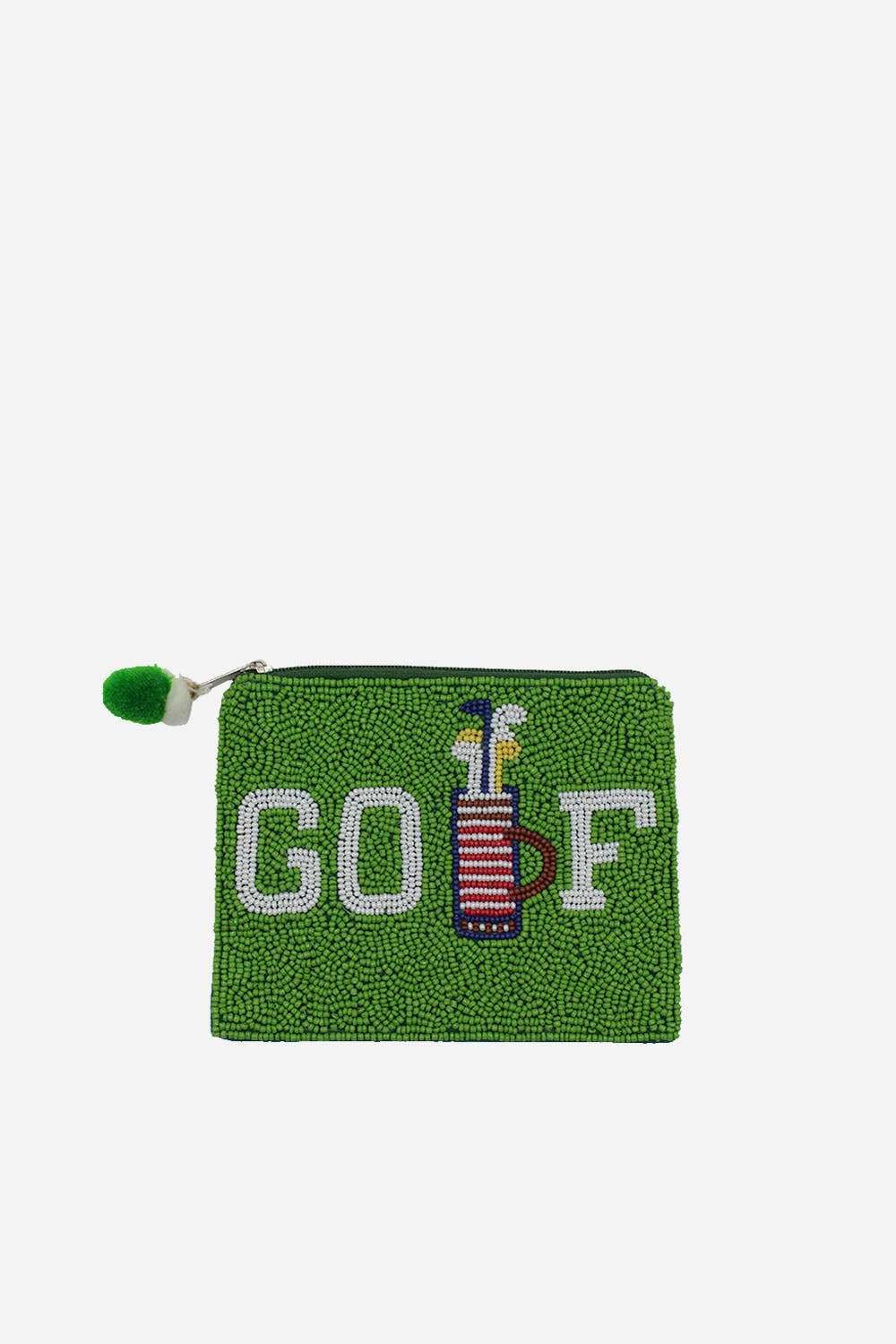 Golf Beaded Coin Pouch