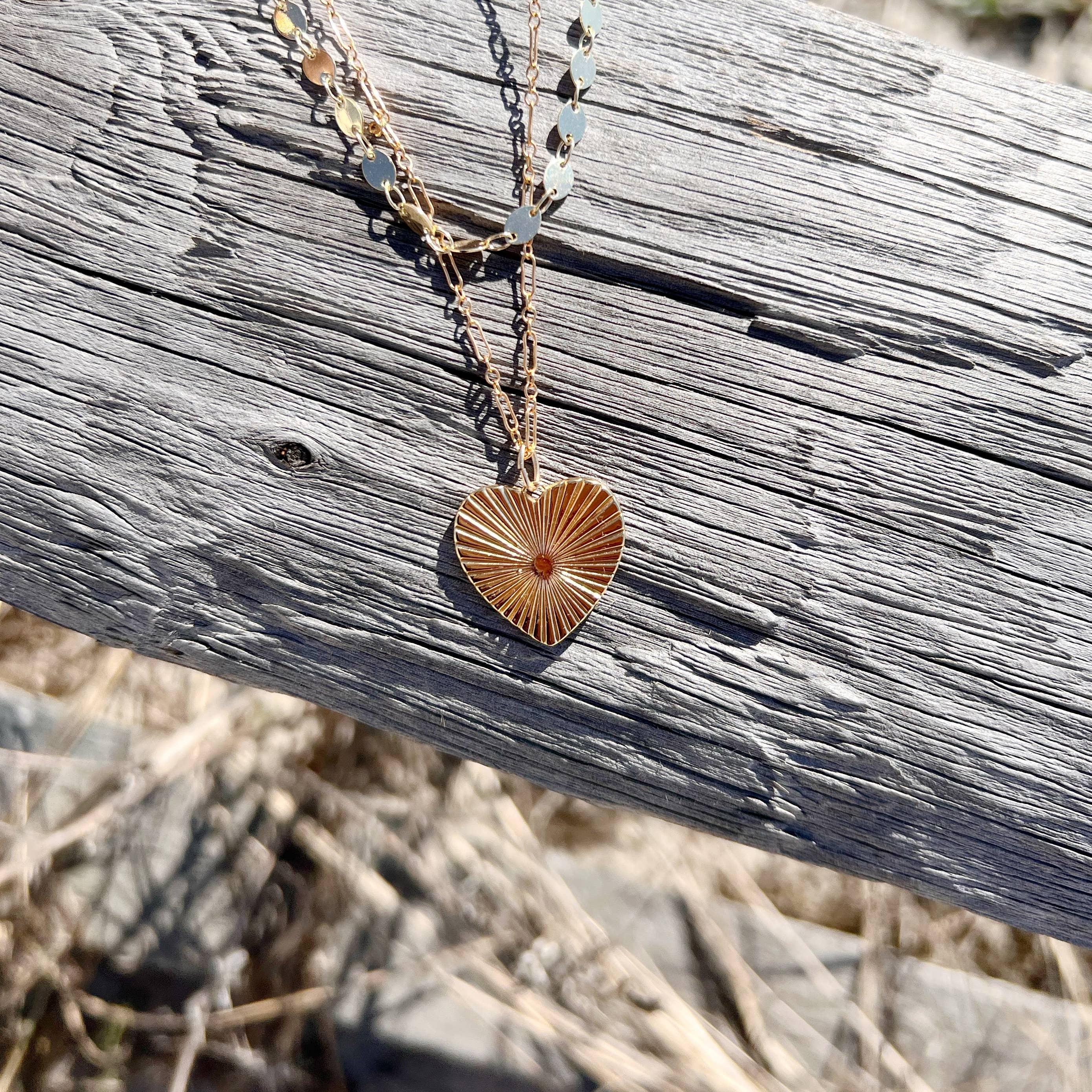 Soulmate Heart Love Necklace Gold Filled