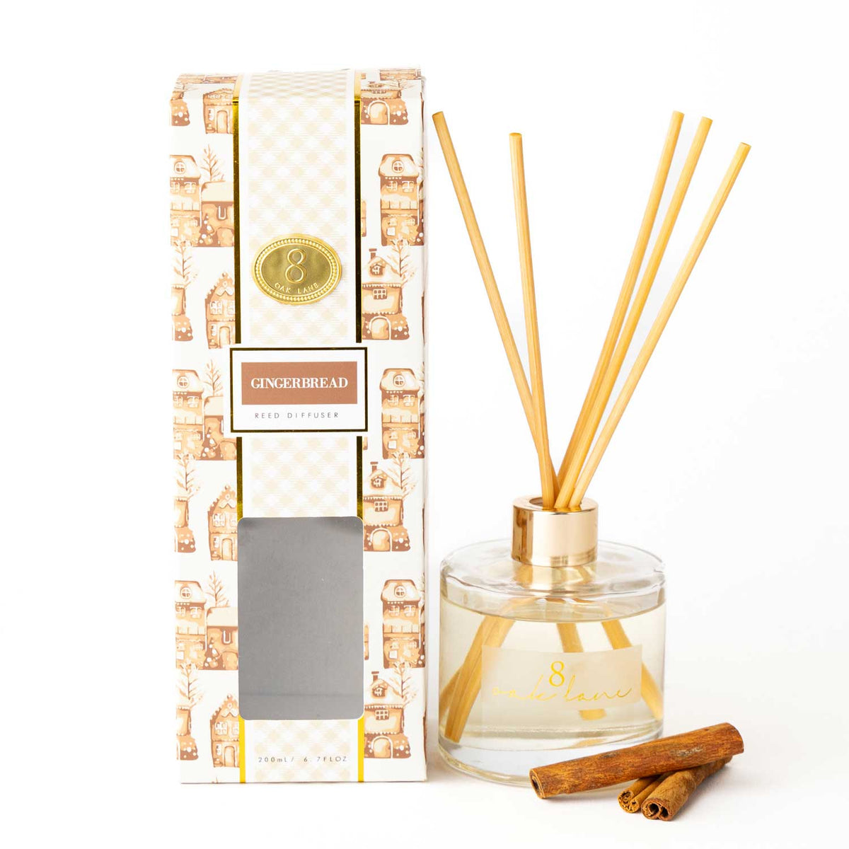 Gingerbread Reed Diffuser, 6.7oz Home Fragrance