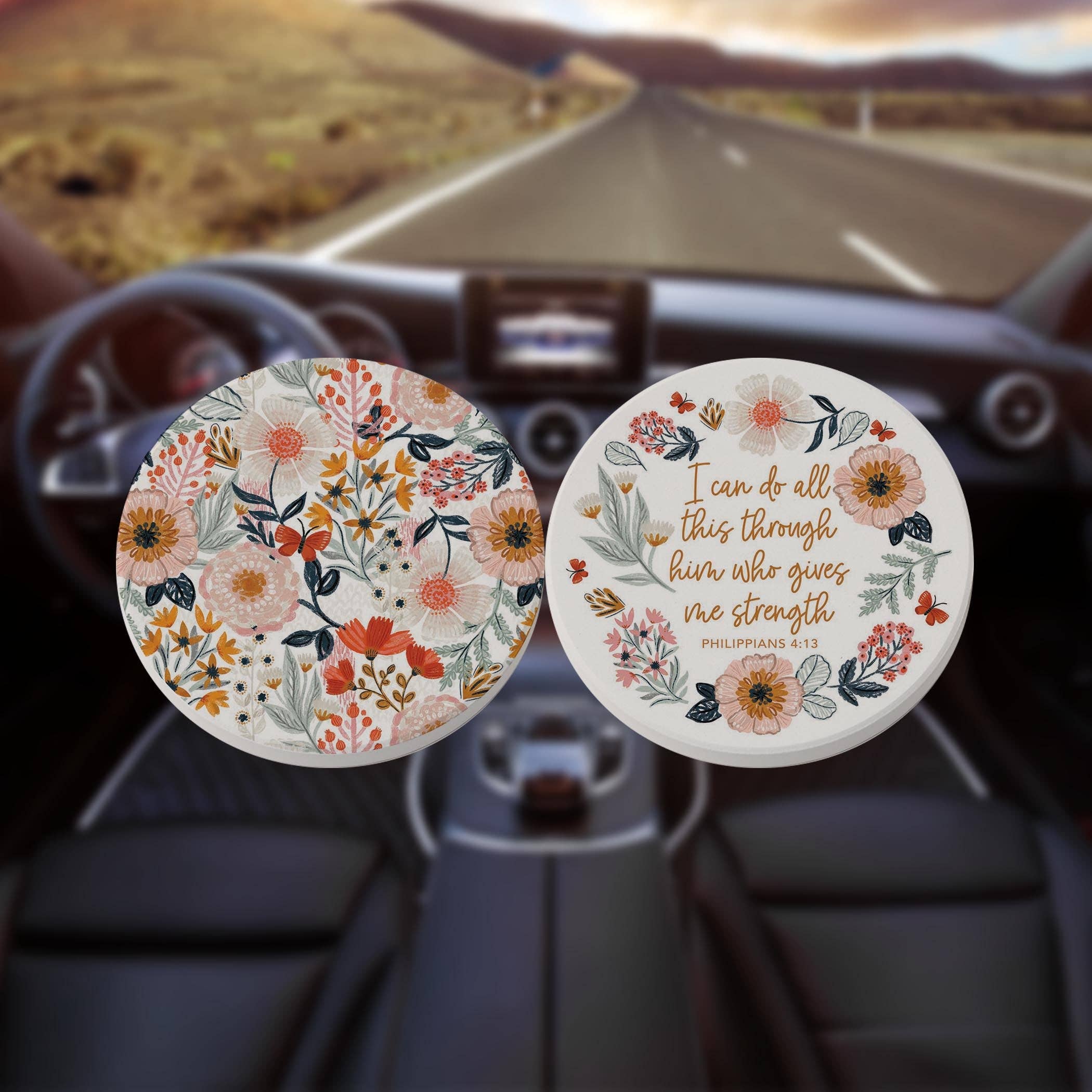 Car Coaster 2 Pack - Faith Strength