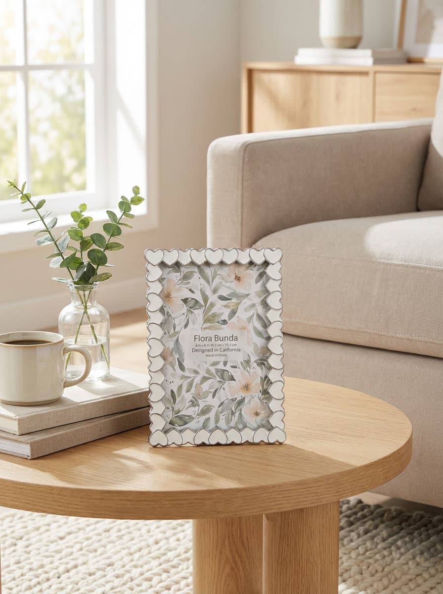 4x6 Heart Zinc Alloy Frame