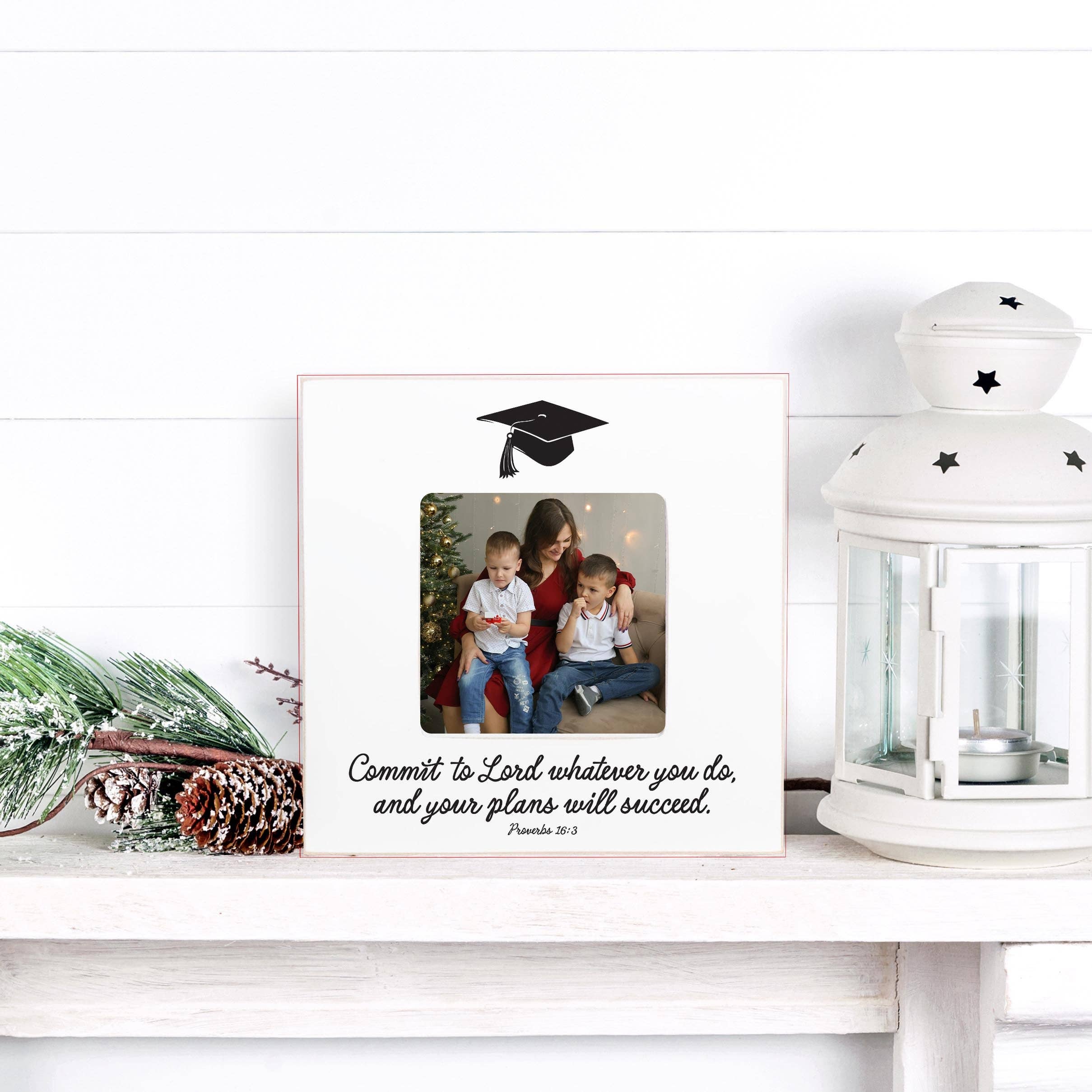 Graduation Picture Frame-Commit To The Lord Whatever You Do
