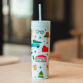 Christmas Movie Favorites 16oz Skinny Acrylic Tumbler