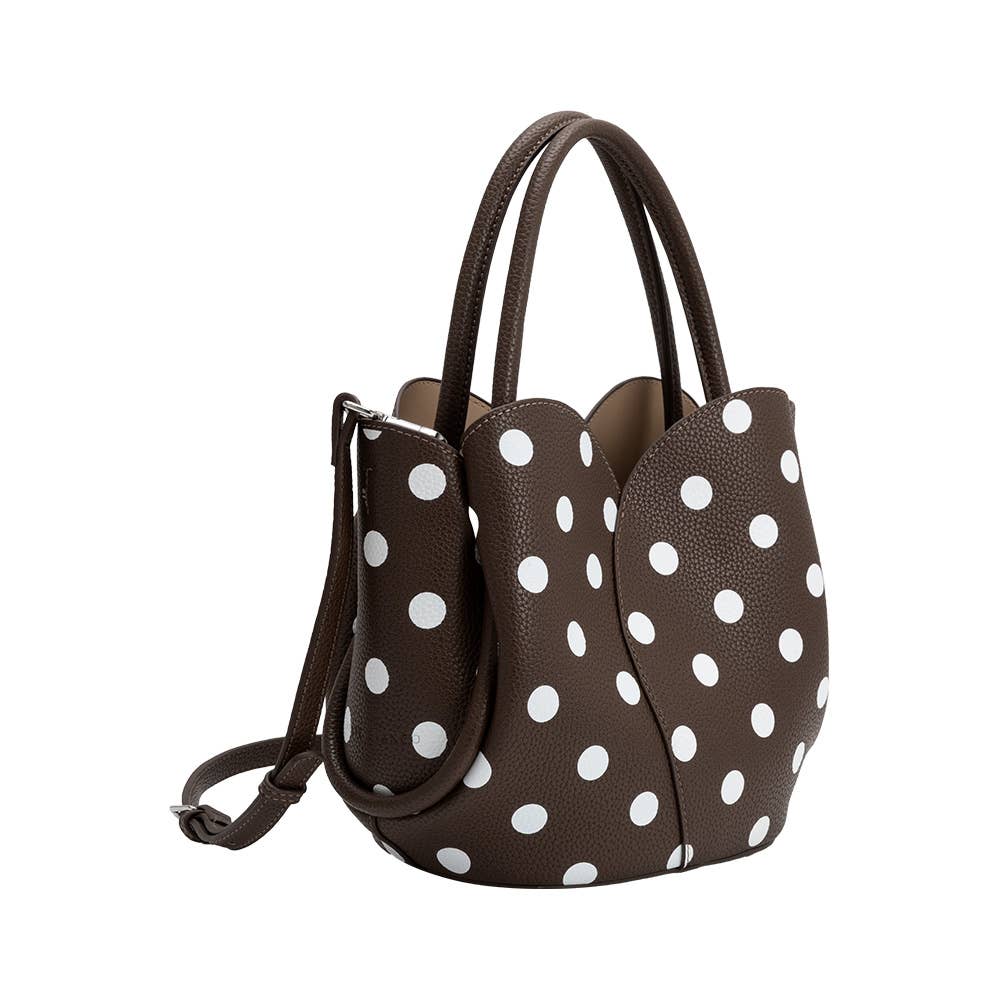 Tulip Chocolate Vegan Polka Dot Top Handle