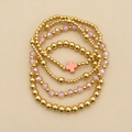 BOHO Cross Multi Color Beaded Stretch Bracelet Set