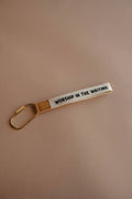 Worship In The Waiting Wristlet Keychain