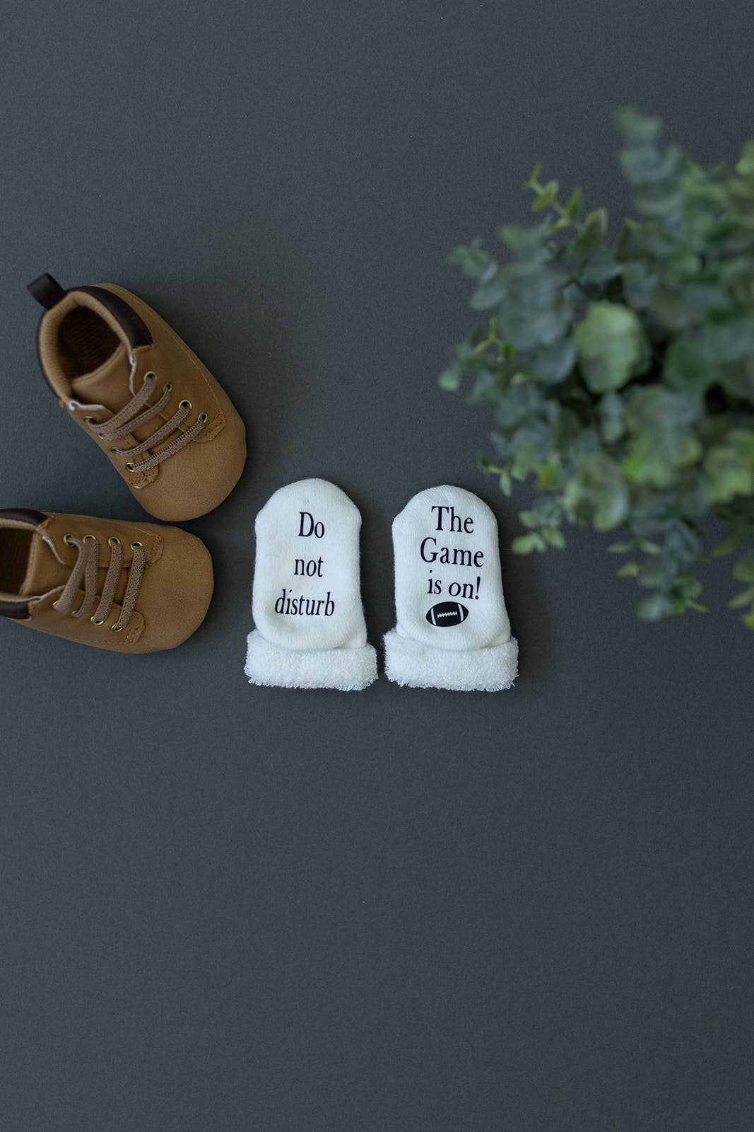 Do Not Disturb The Game is on Football Baby Socks | Sports