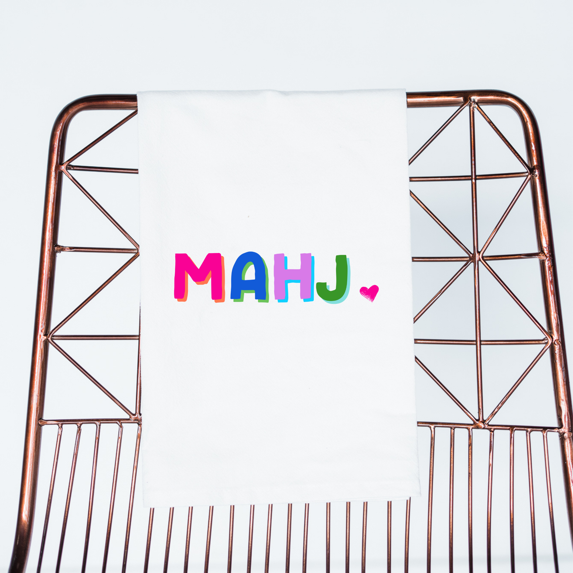 Mahjong gift towel colorful mahjong hostess mahj gift