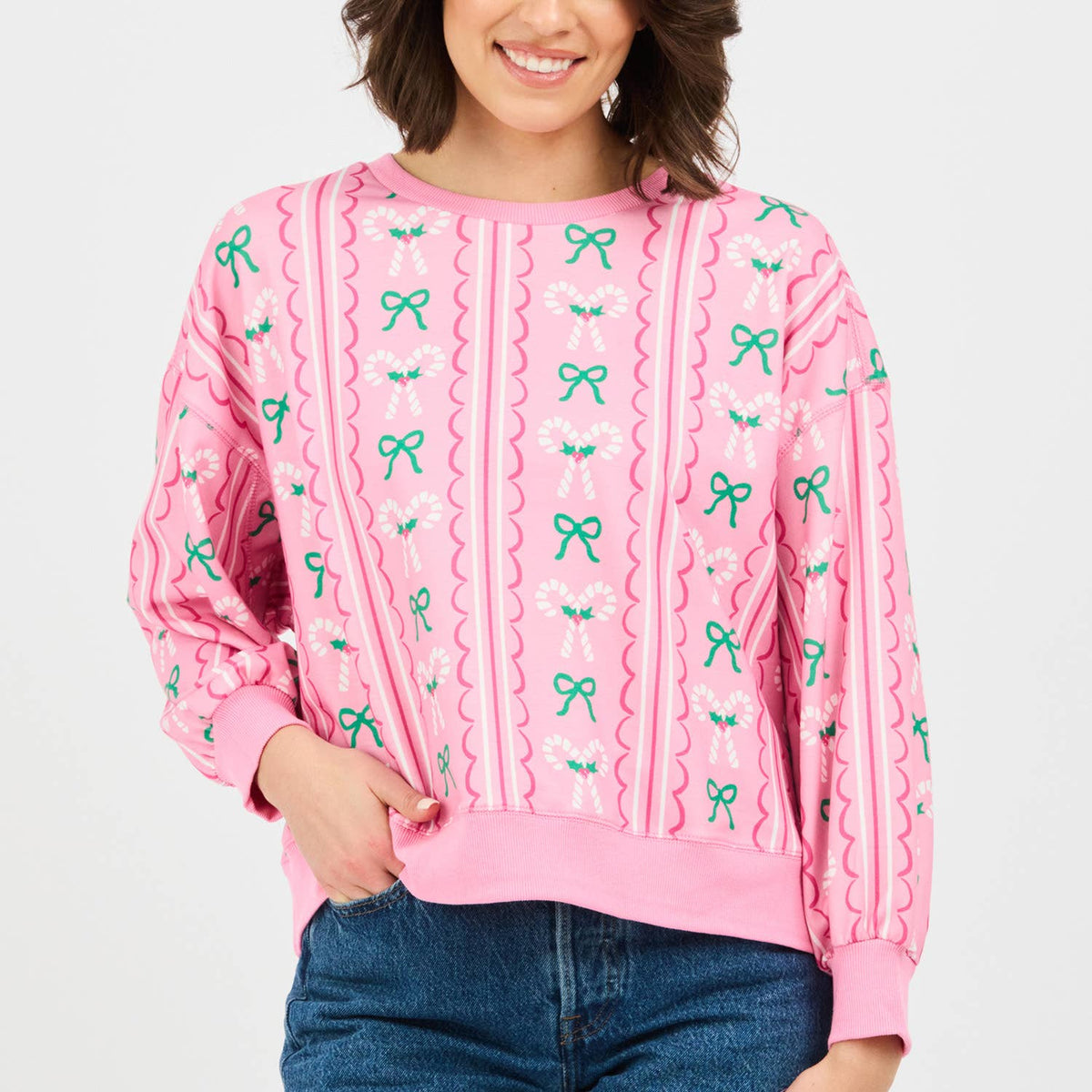 Sweatshirt Millie Peppermint Twist Pink