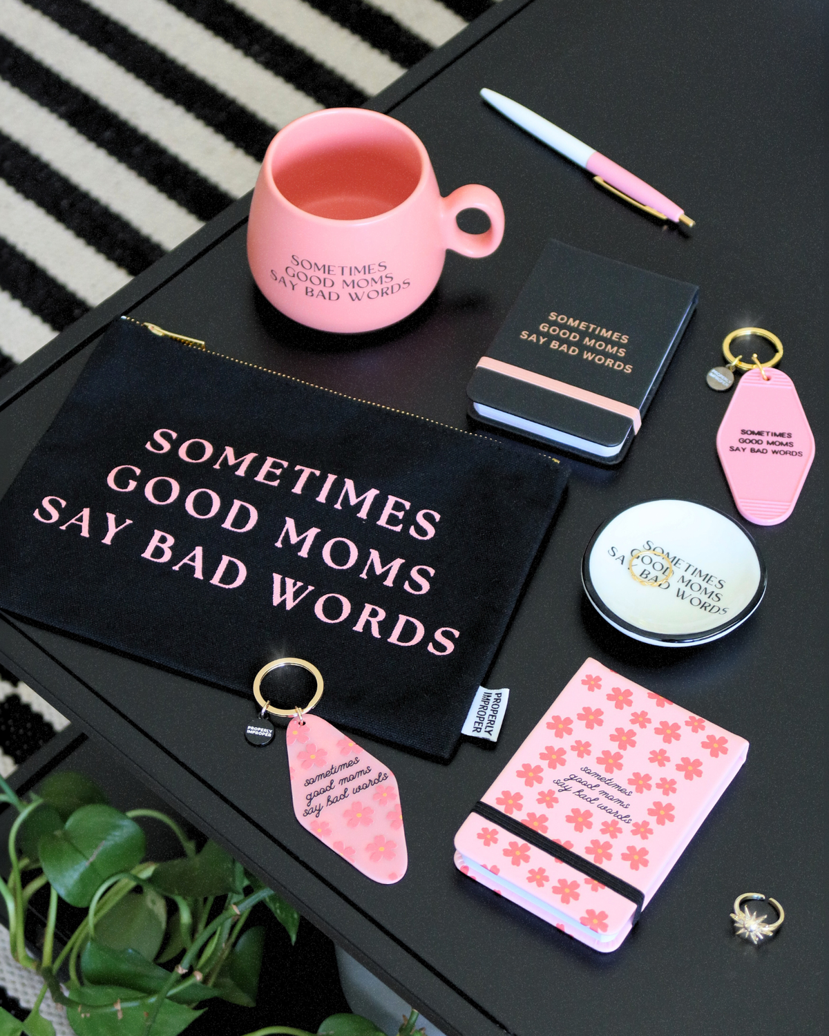Sometimes Good Moms Say Bad Words Printed Keychain