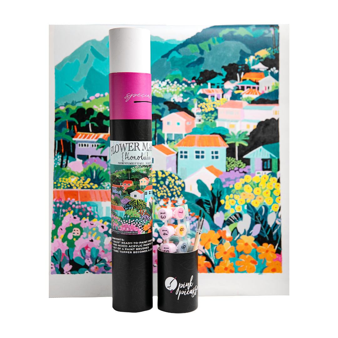 Flower Market: Honolulu Paint by Number