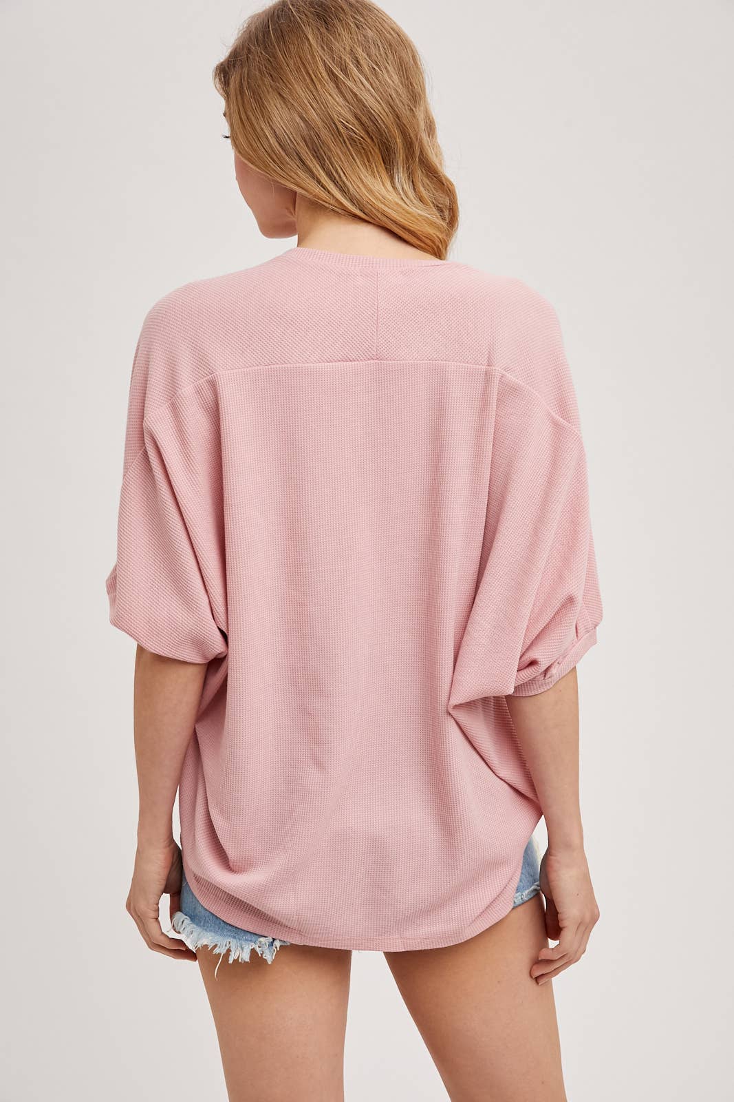 Batwing Sleeves Lightweight Thermal Knit Top