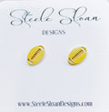Football Gold Stud Earrings, Football Gift, Cheerleader