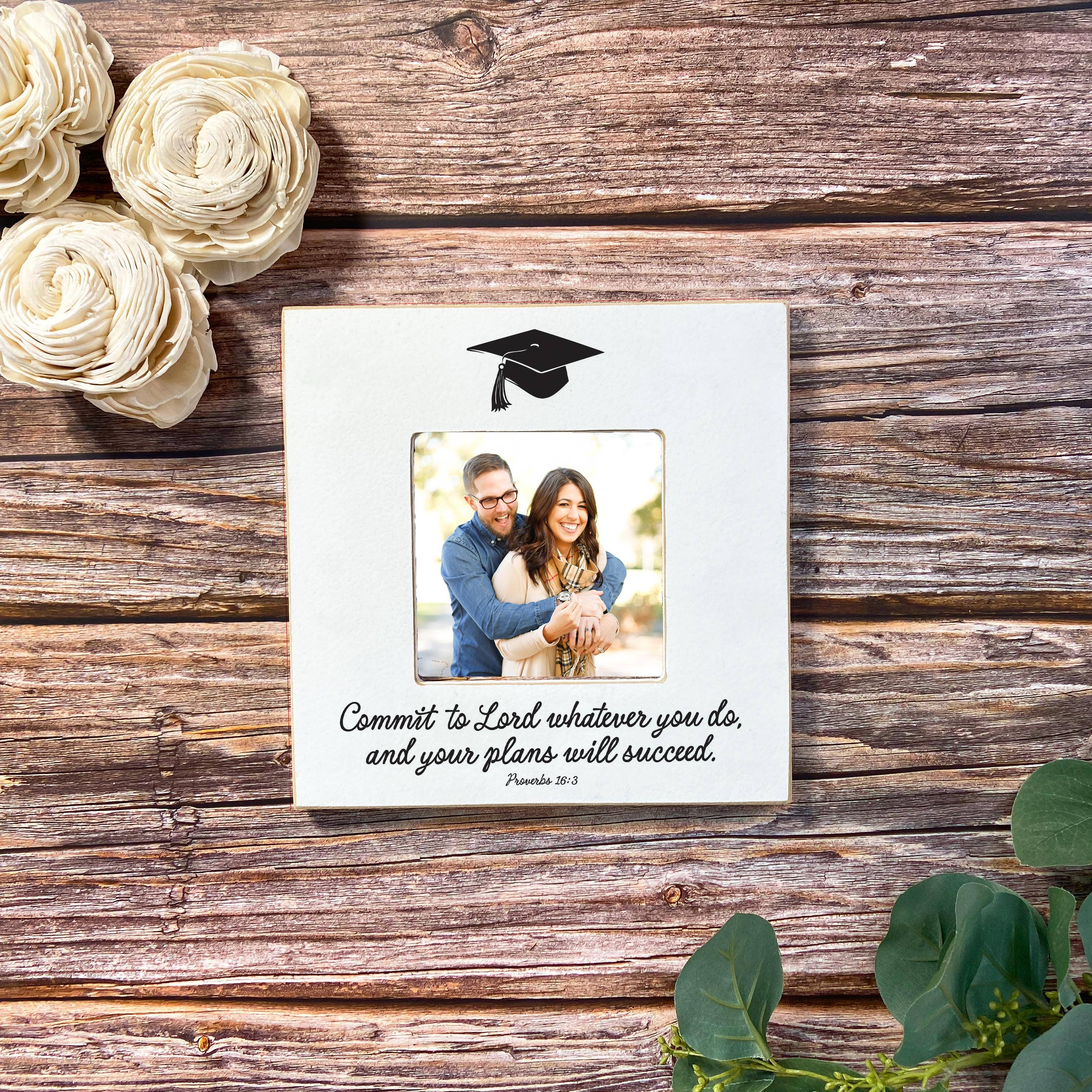 Graduation Picture Frame-Commit To The Lord Whatever You Do
