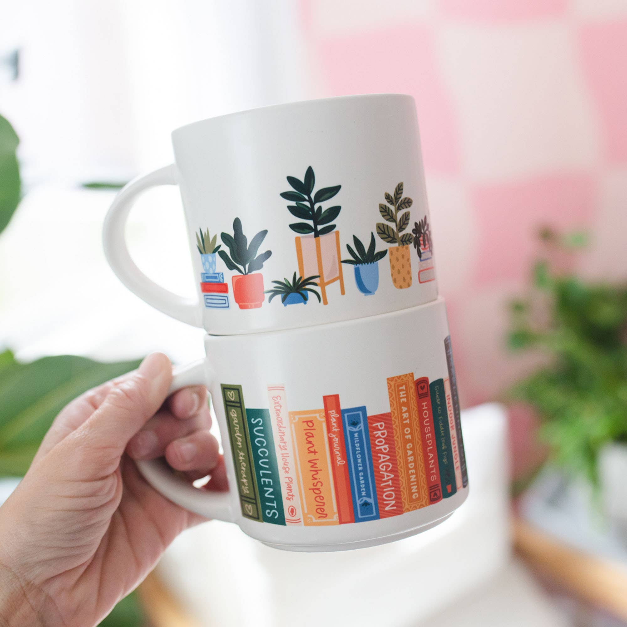 Potted Plants Large Ceramic Mug
