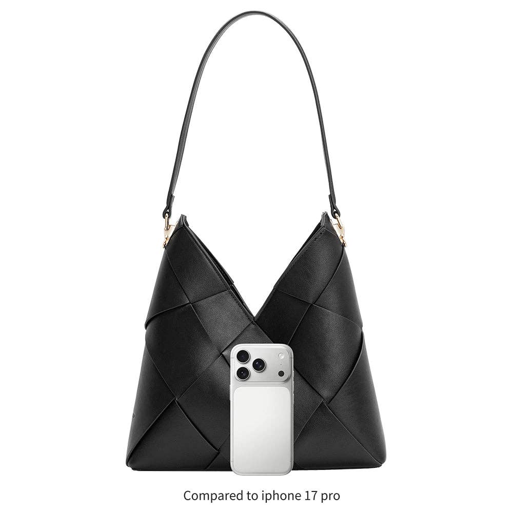 Phaedra Taupe Recycled Vegan Leather Shoulder Bag