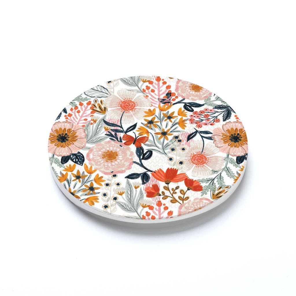 Car Coaster-Pretty Things Floral Pattern
