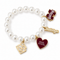 Mississippi State Pearl Charm Bracelet