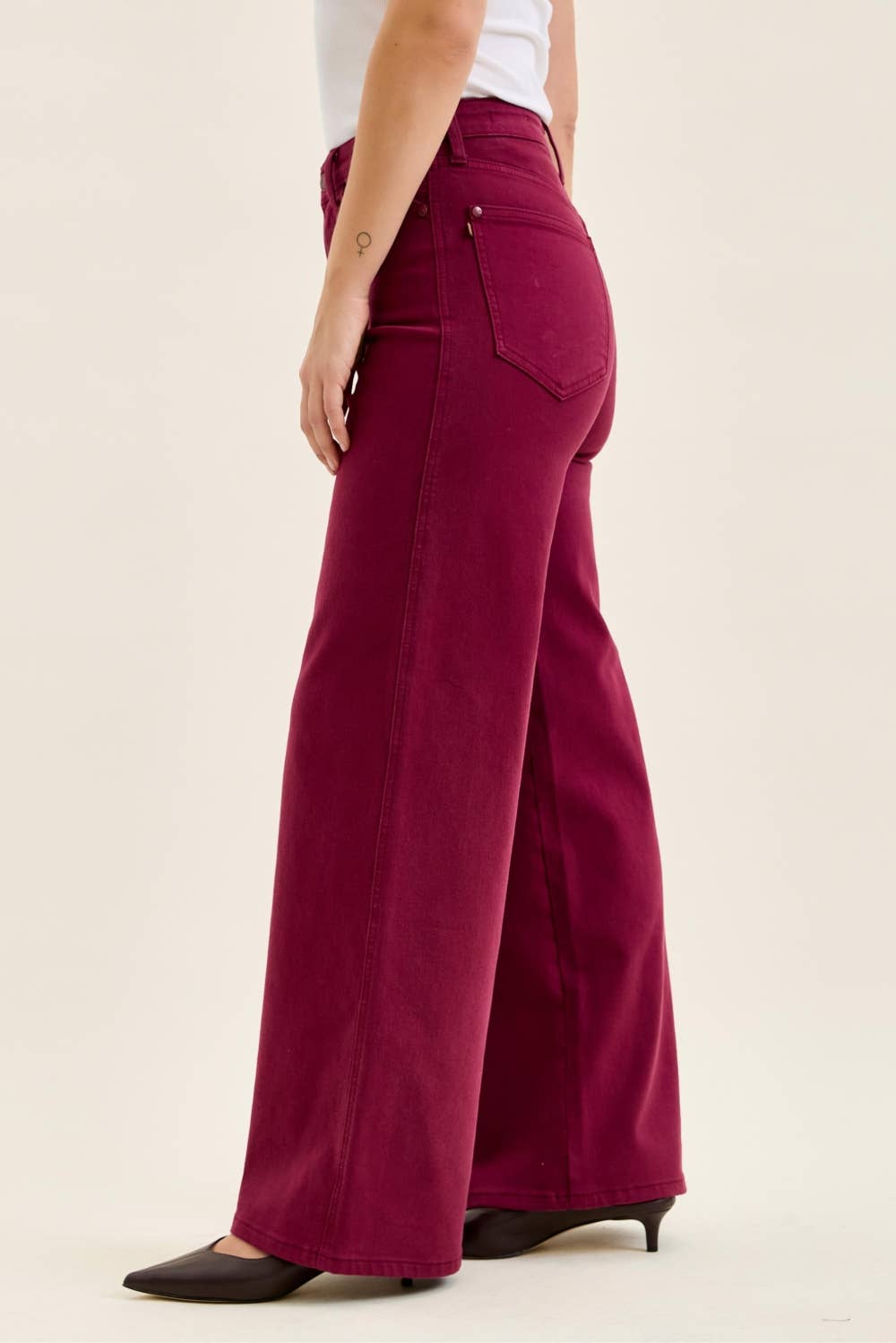HW Tummy Control LUX Retro Wide w/ Wave Pkts - Boysenberry