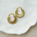Freedom Sunburst Spiral Hoops Earrings Gold Filled